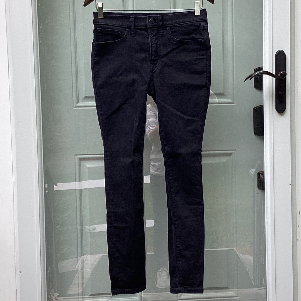 J. CREW black, mid rise skinny jeans, size 27 women’s, worn once!